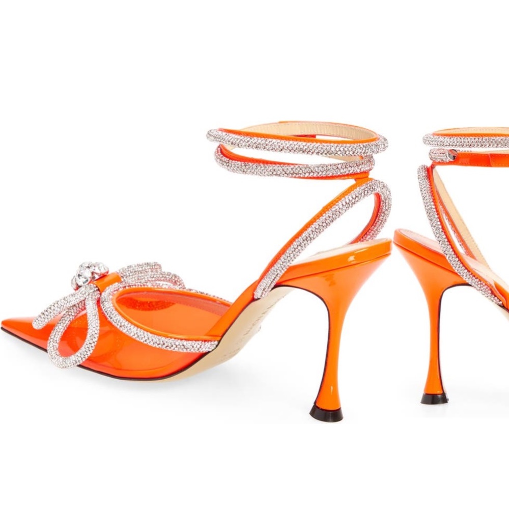 Mach & Mach Crystal Double Bow Pointed Toe Pump - image 2